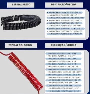 Tubo PU Espiral (Colorido) - miniatura 7